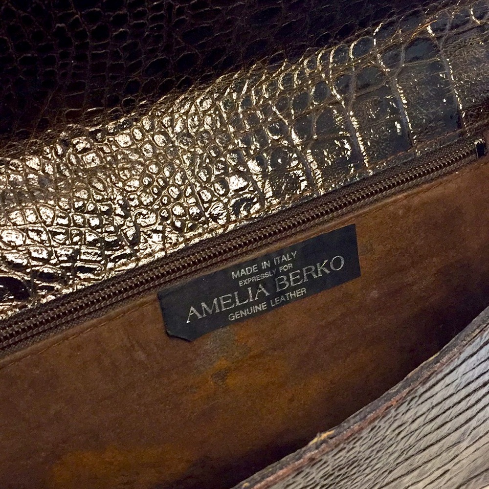 Vintage Italian Genuine Leather Clutch - Picture 4 of 7